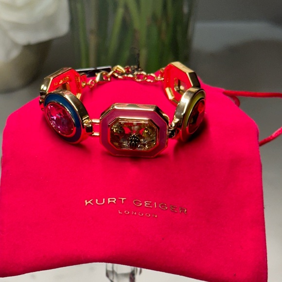 Kurt Geiger Jewelry - Kurt Geiger Gold Bracelet with Vibrant Gemstones